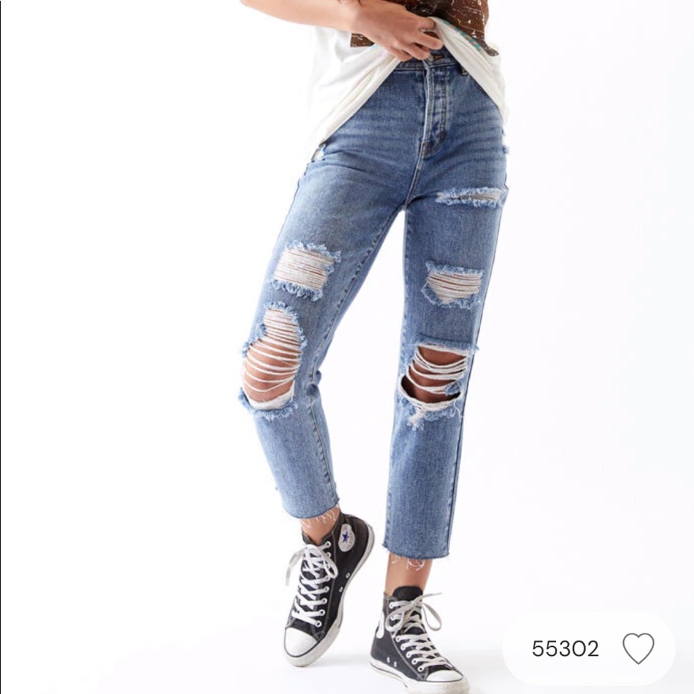 Pacsun straight leg ripped jeans